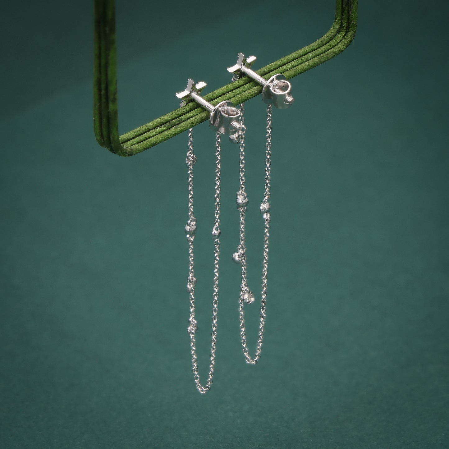 Shine Diamond Chain Earrings