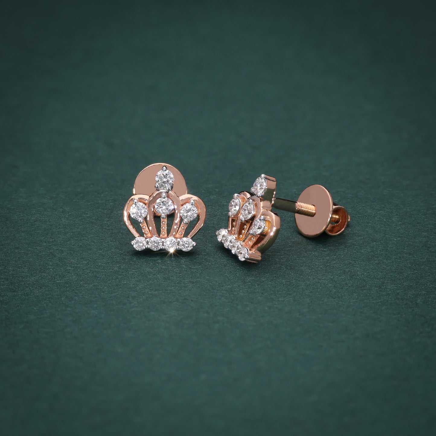 Tiny Tiara Studs