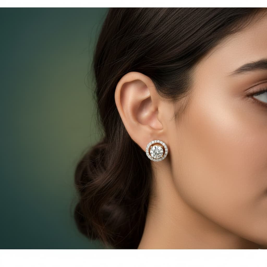 Rose Halo Elegance Earrings