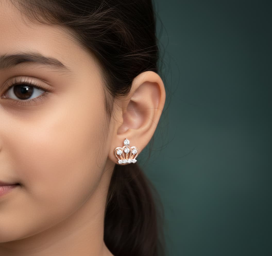 Tiny Tiara Studs