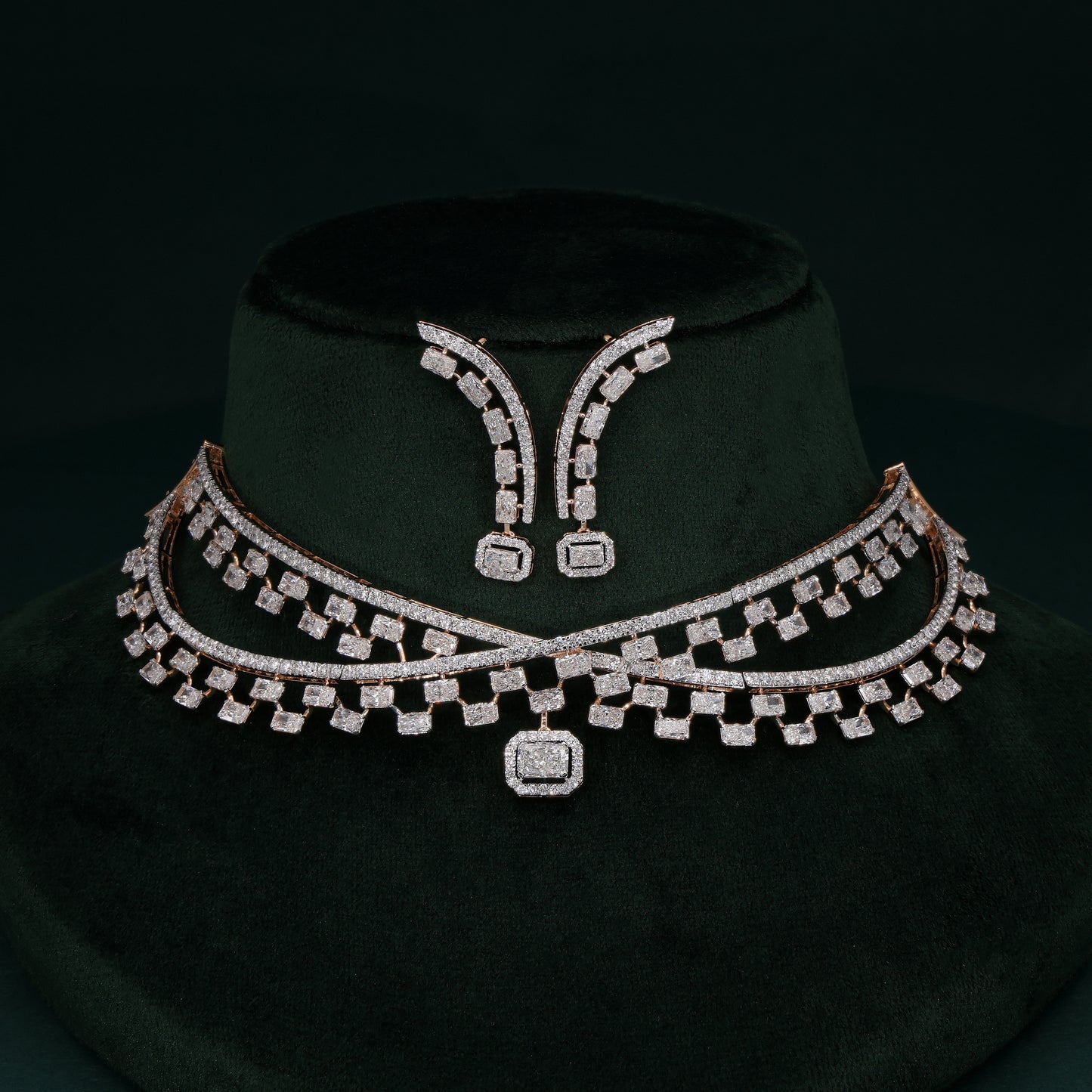 lab grown Regal Radiance Diamond Choker Set