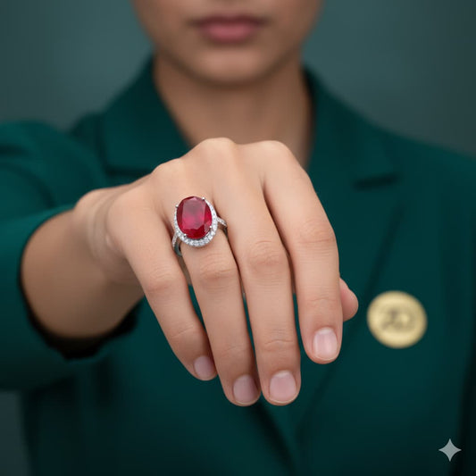 Crimson Elegance Ring