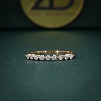 Elegant 18KT Gold Diamond Band Ring