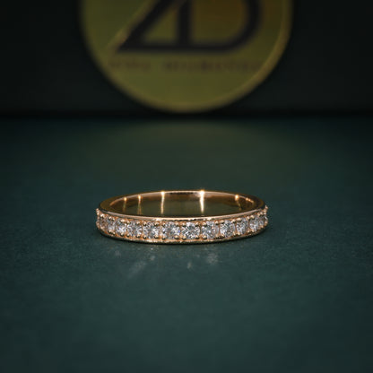 Classic 18KT Gold Pavé Diamond Band Ring