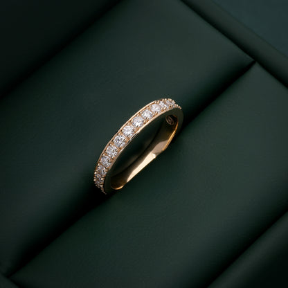 Classic 18KT Gold Pavé Diamond Band Ring