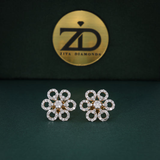 Luxe Petal Diamond Studs