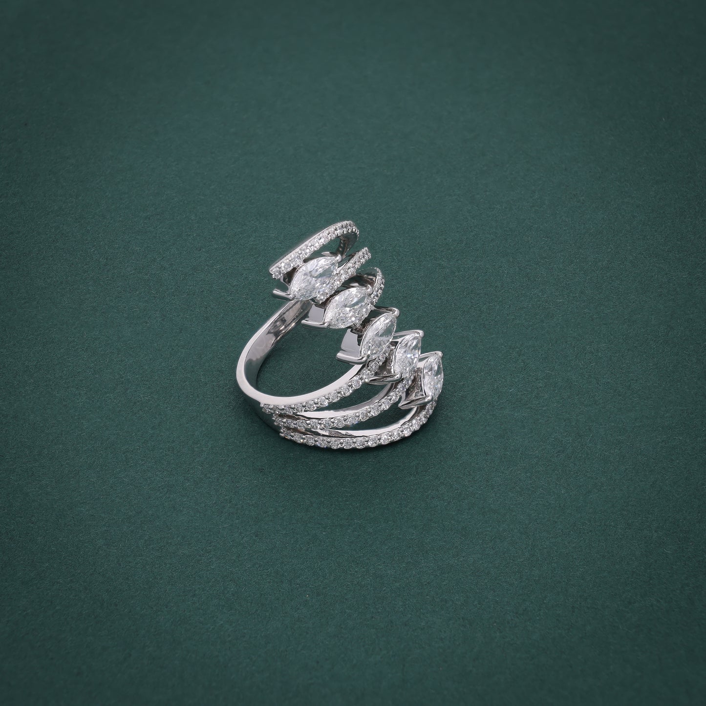 Luxe Fusion Ring in White Gold