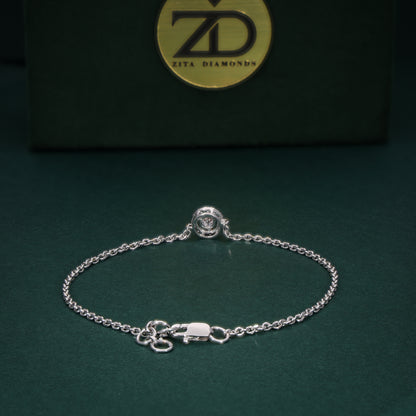 Rosé Radiance Bracelet in White Gold