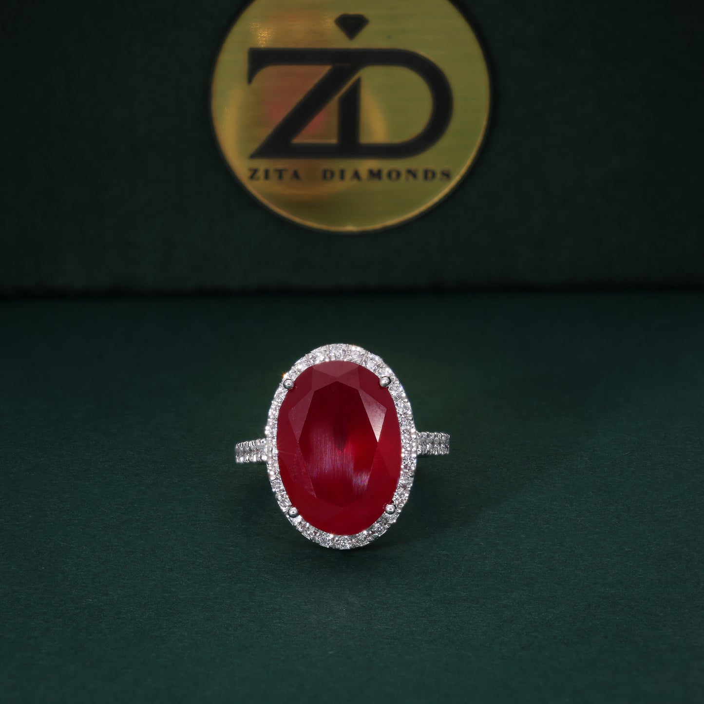 Crimson Elegance Ring