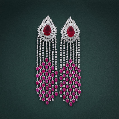 Crimson Glow Elegance Earrings