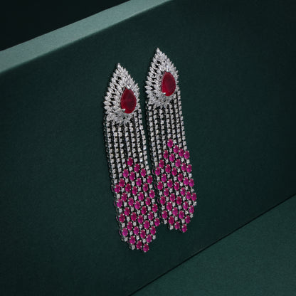 Crimson Glow Elegance Earrings