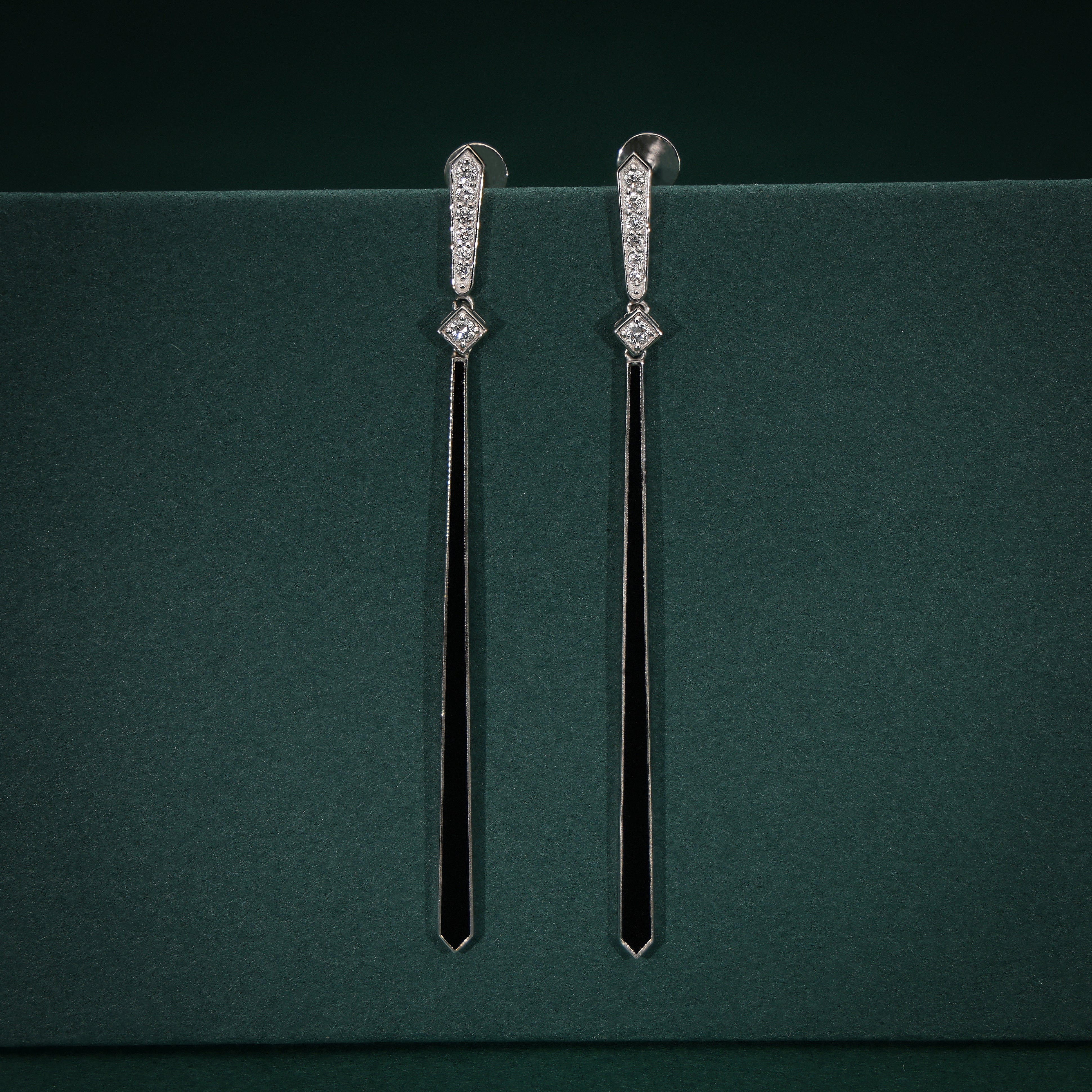 Noir Edge Danglers – Zita Diamonds