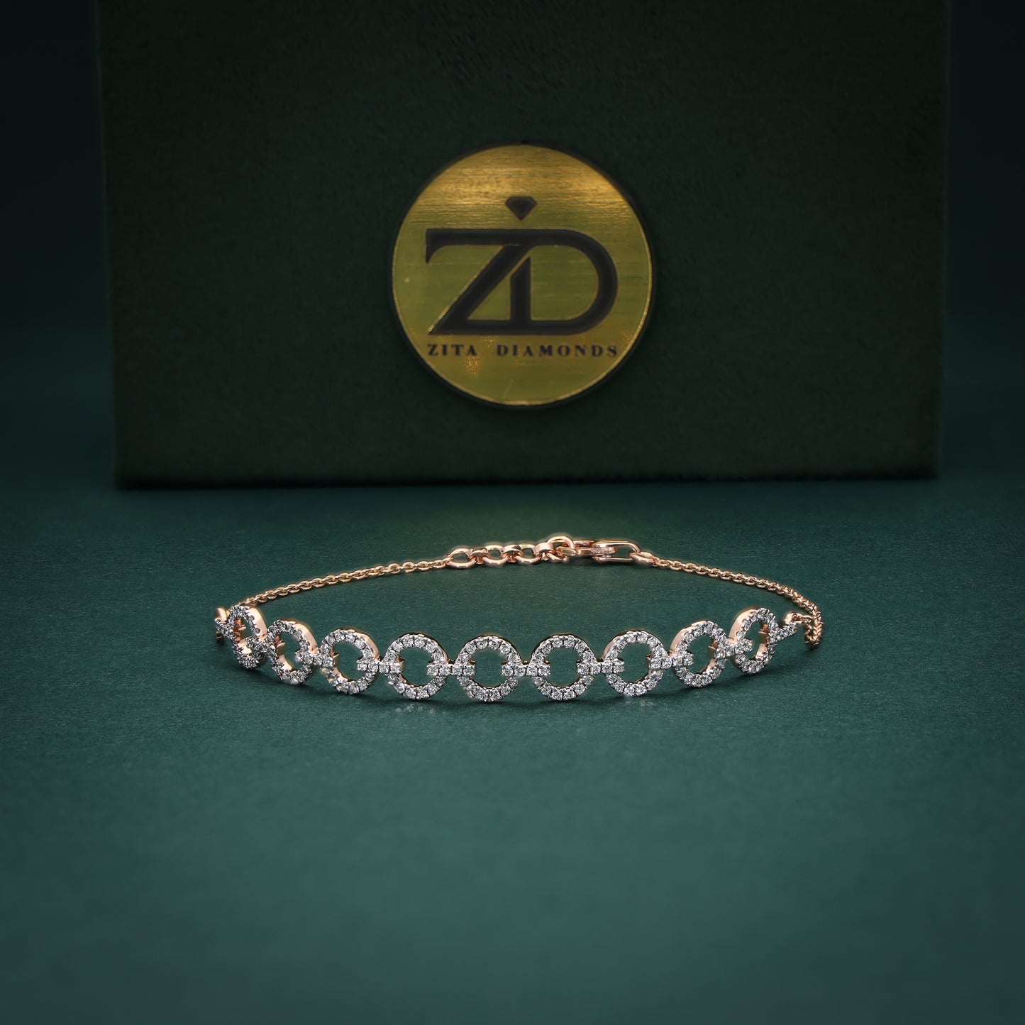 18KT Rose Gold Infinity Diamond Bracelet