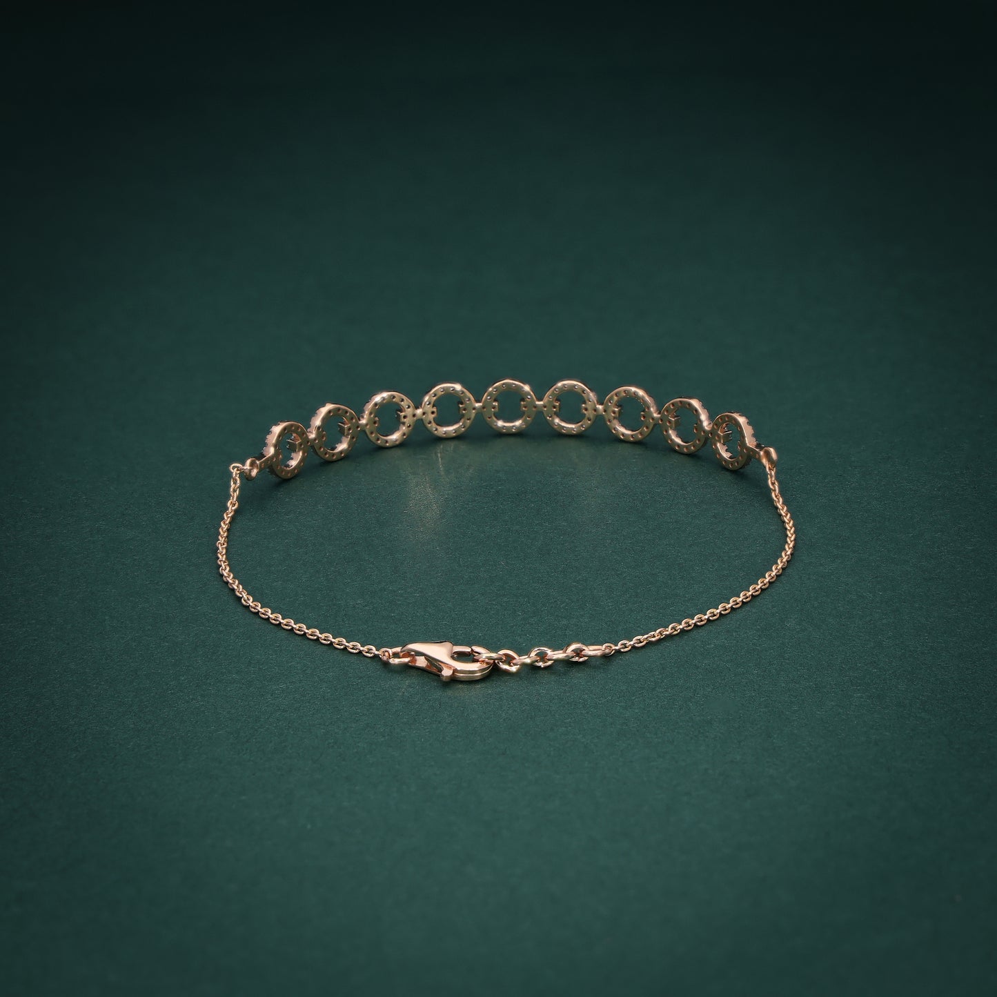 18KT Rose Gold Infinity Diamond Bracelet