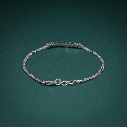 14KT White Gold Baguette Diamond Bracelet