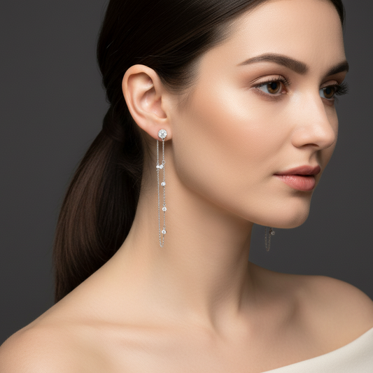 Sparkle Diamond Drop Earrings