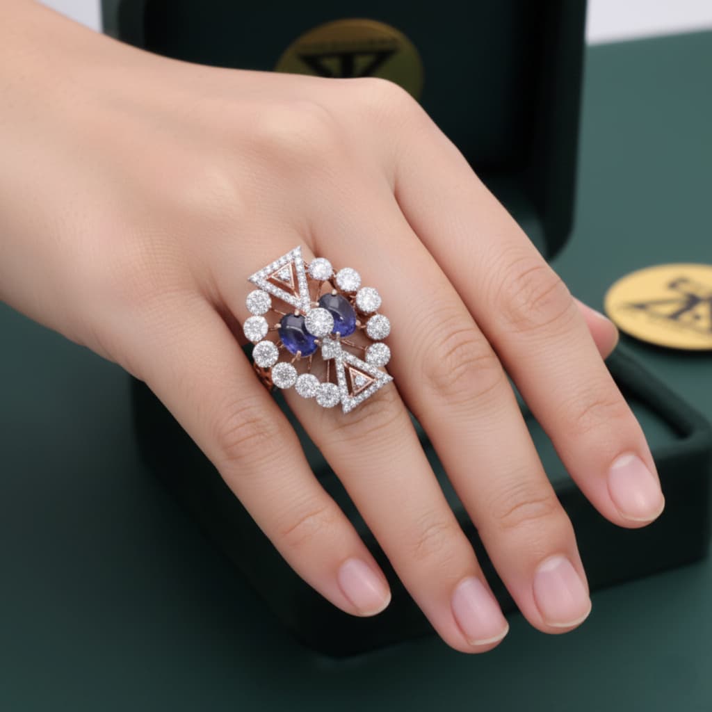 Emerald Elegance Diamond Ring