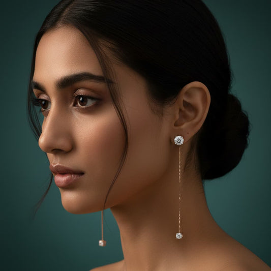 Ethereal Drop Diamond Earrings