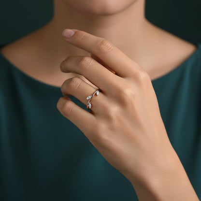 Ethereal Leaf Ring