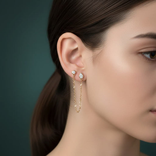 Infinite Glow Double Piercing Earrings