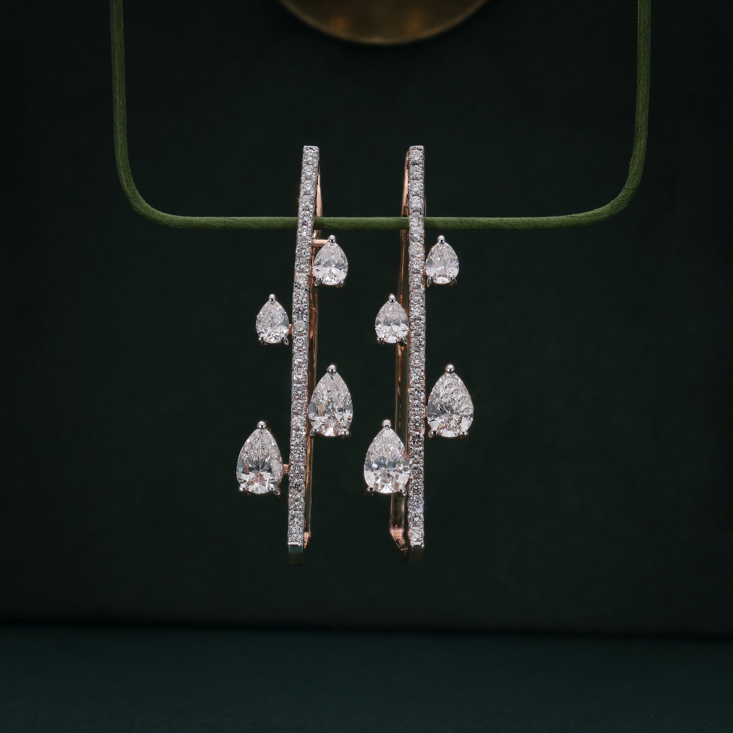 Elegant Cascading Diamond Drop Earrings