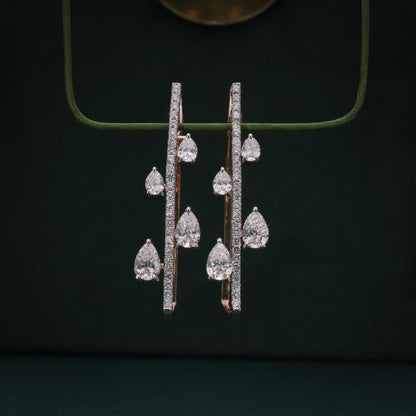 Elegant Cascading Diamond Drop Earrings