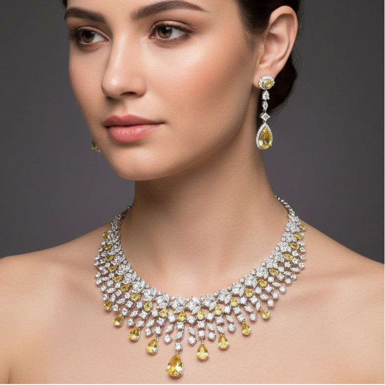 Golden Frost Necklace Set