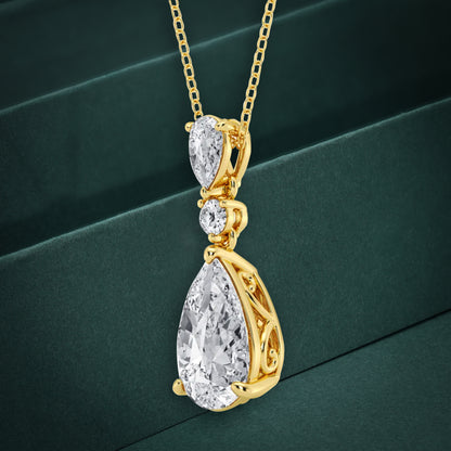 Cascading Brilliance Pear Pendant