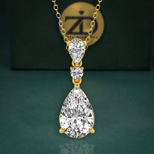 Cascading Brilliance Pear Pendant