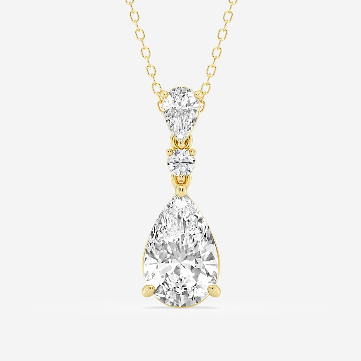 Cascading Brilliance Pear Pendant