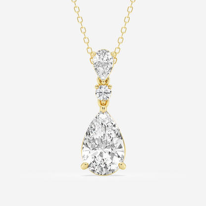 Cascading Brilliance Pear Pendant