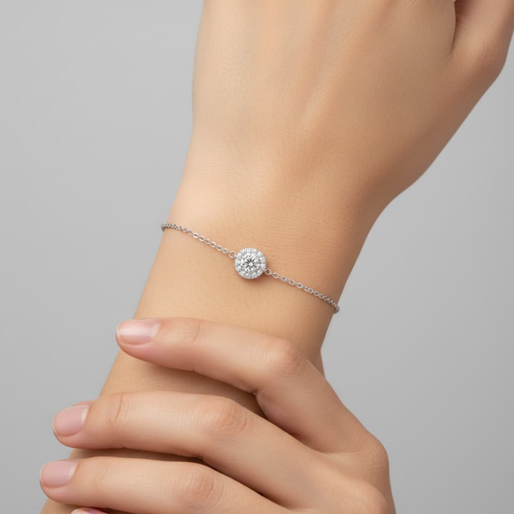 Rosé Radiance Bracelet in White Gold