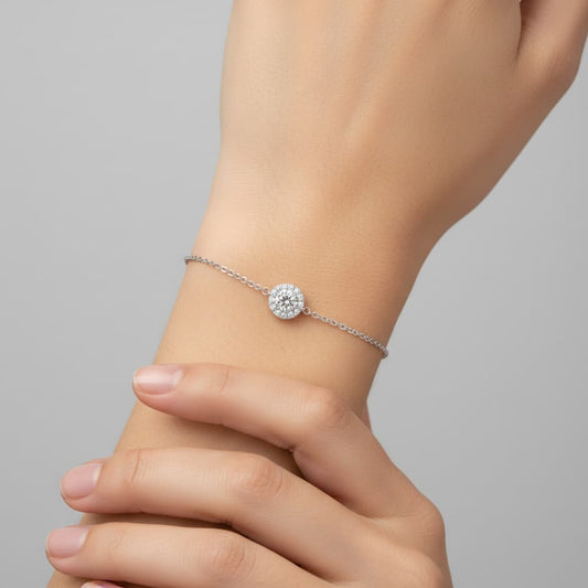 Rosé Radiance Bracelet in White Gold