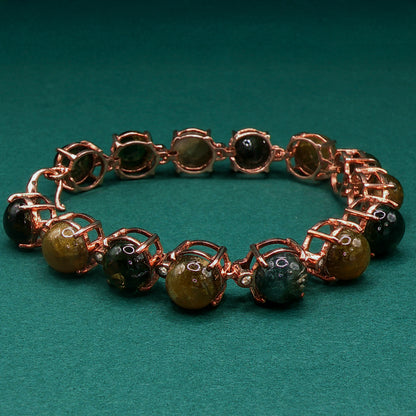 Beaded Bracelet with Yellowish-Orange Tourmaline Gemstones
