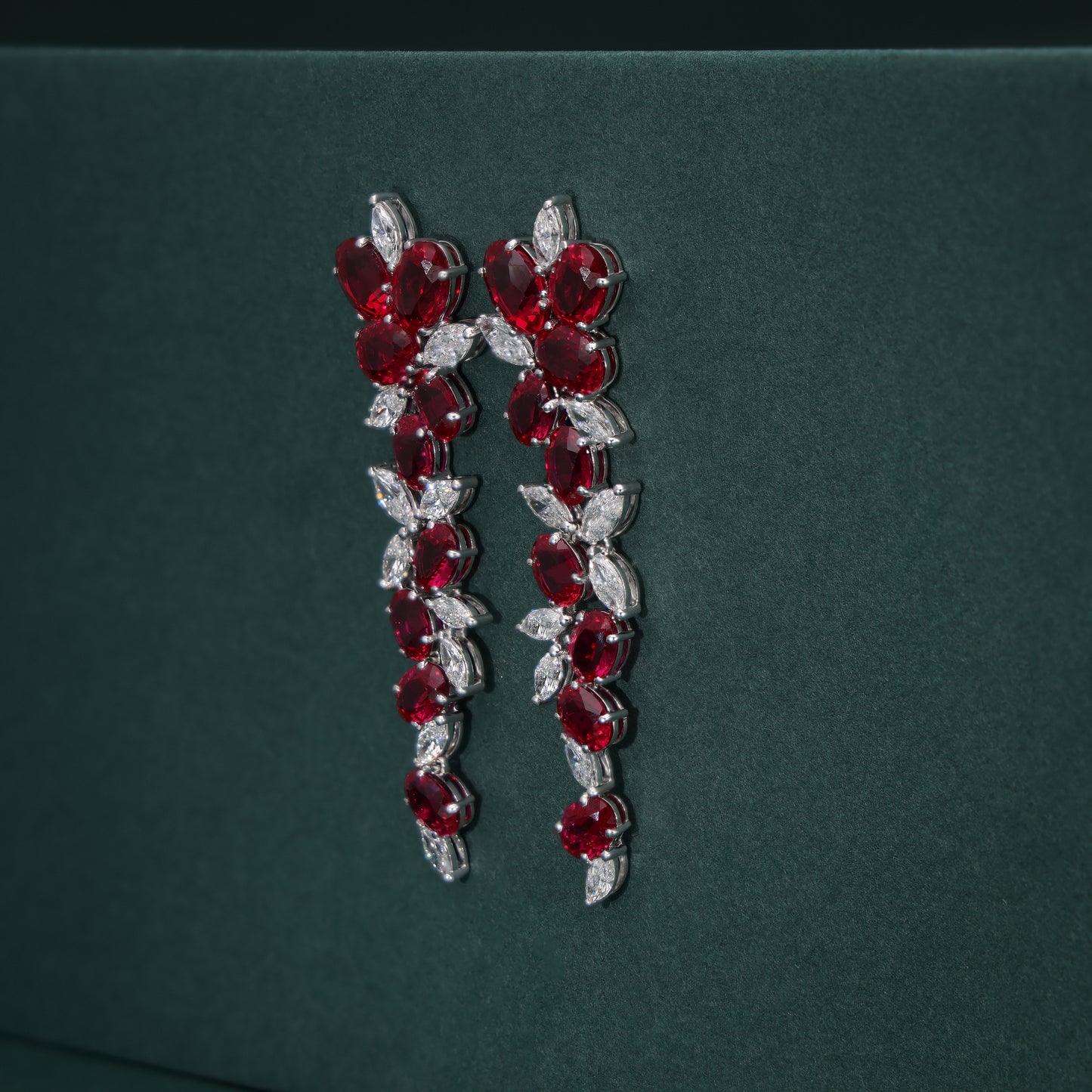 Scarlet Bloom Diamond Earrings