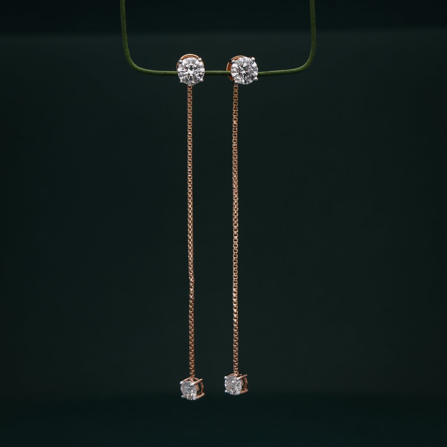 Ethereal Drop Diamond Earrings