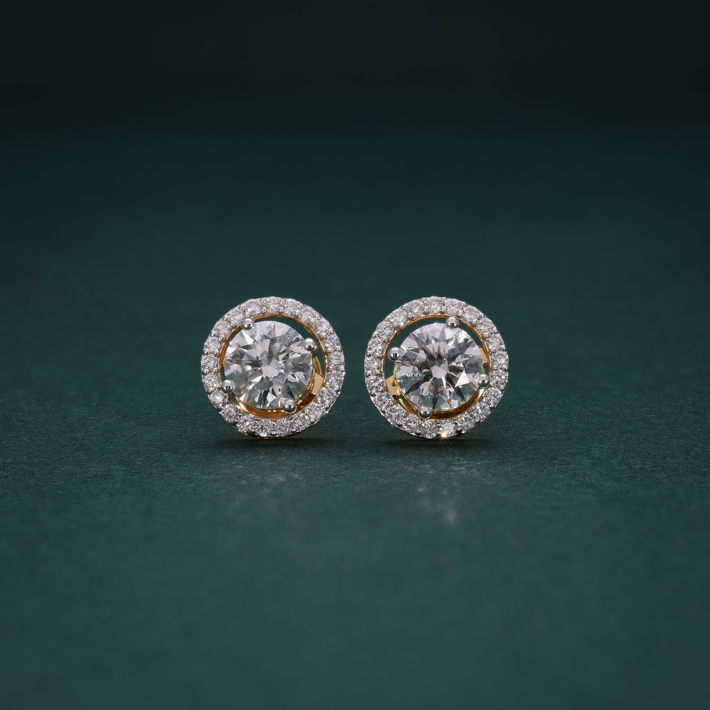 Golden Radiance Diamond Earrings