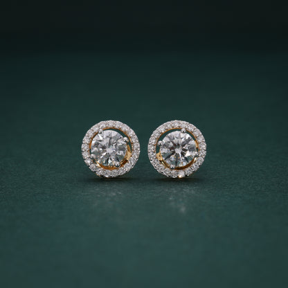 Golden Radiance Diamond Earrings