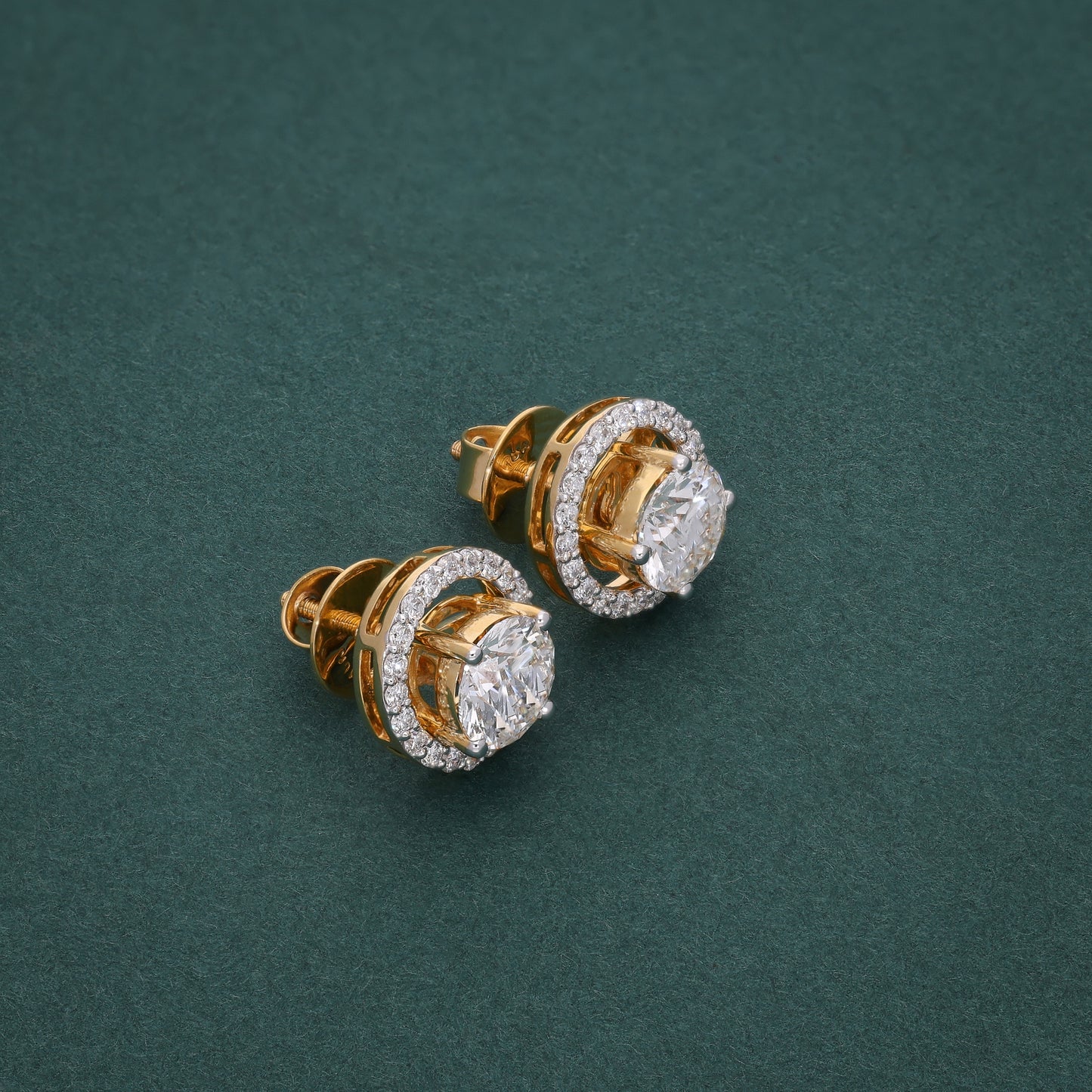 Golden Radiance Diamond Earrings