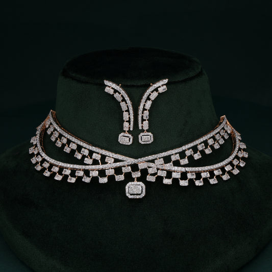 lab grown Regal Radiance Diamond Choker Set