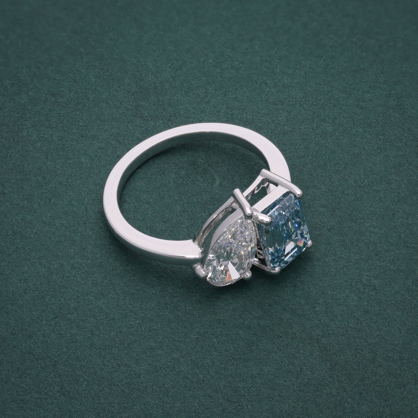 Blue Radiance Dual-Stone Ring