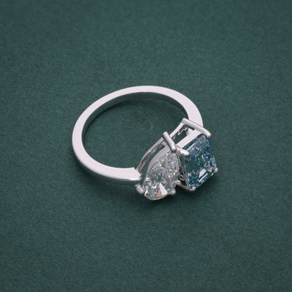 Blue Radiance Dual-Stone Ring