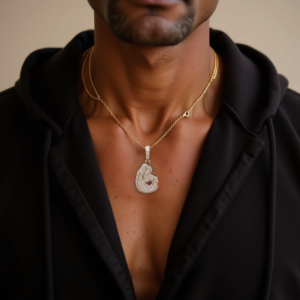 Gold Hand Gesture Pendant