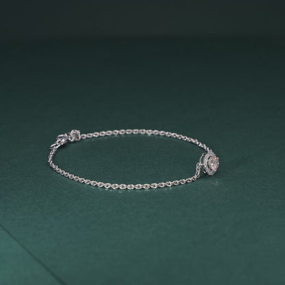 Rosé Radiance Bracelet in White Gold