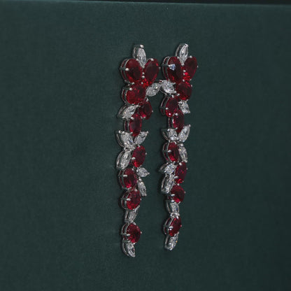 Scarlet Bloom Diamond Earrings